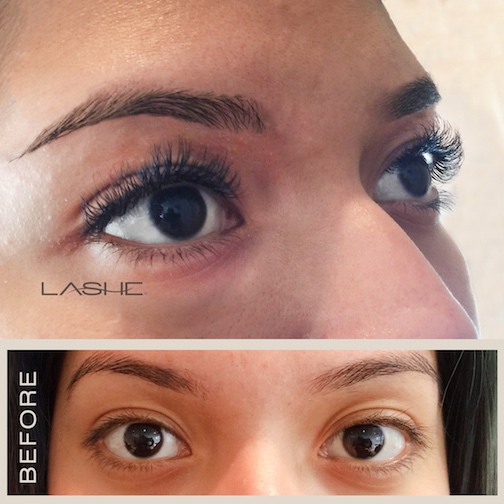 Eyelash extensions before and after8